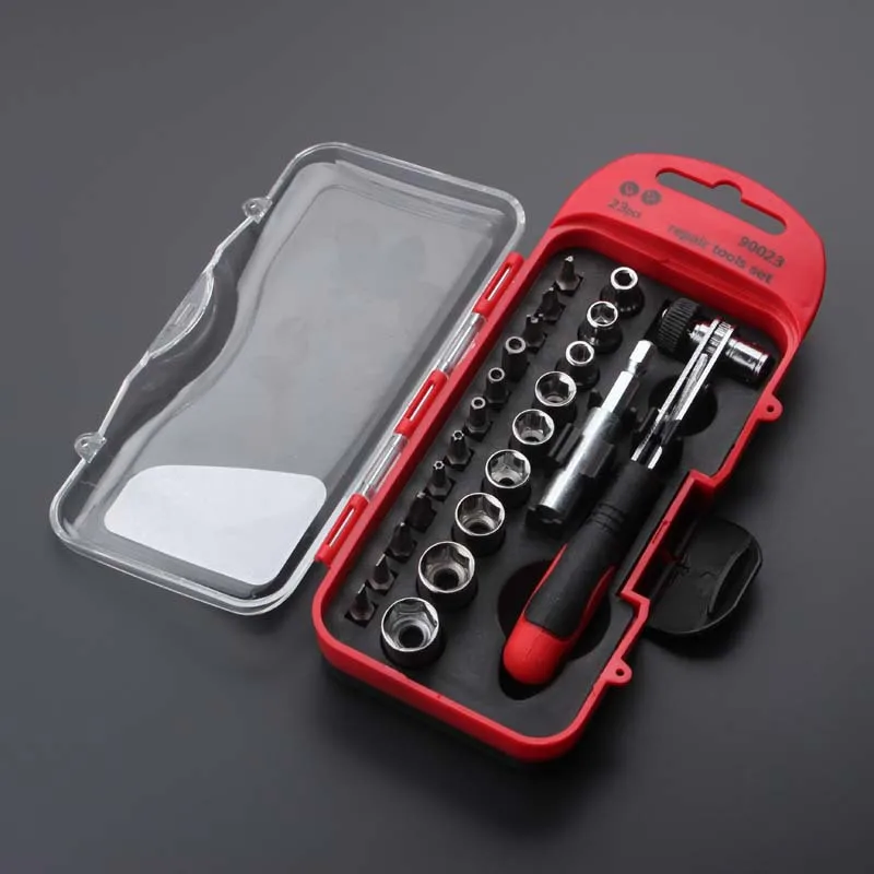 23 pieces of sleeve special-shaped screwdriver set repair and tire replacement tool set
23 pieces of sleeve special-shaped screwdriver set repair and tire replacement tool set