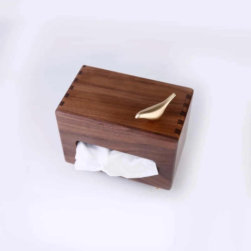 Black Walnut Tissue Box Golden Bird Decoration Solid Wood Tissue Storage Box Restaurant Desktop Napkin Holder
Black Walnut Tissue Box Golden Bird Decoration Solid Wood Tissue Storage Box Restaurant Desktop Napkin Holder