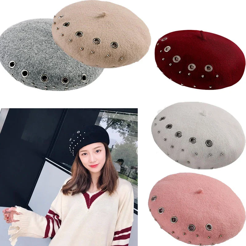 Women Girl Beret French Artist Warm Wool Winter Beanie Hat Cap Vintage Plain Beret Hats Solid Color Elegant Lady Winter Caps New
Women Girl Beret French Artist Warm Wool Winter Beanie Hat Cap Vintage Plain Beret Hats Solid Color Elegant Lady Winter Caps New