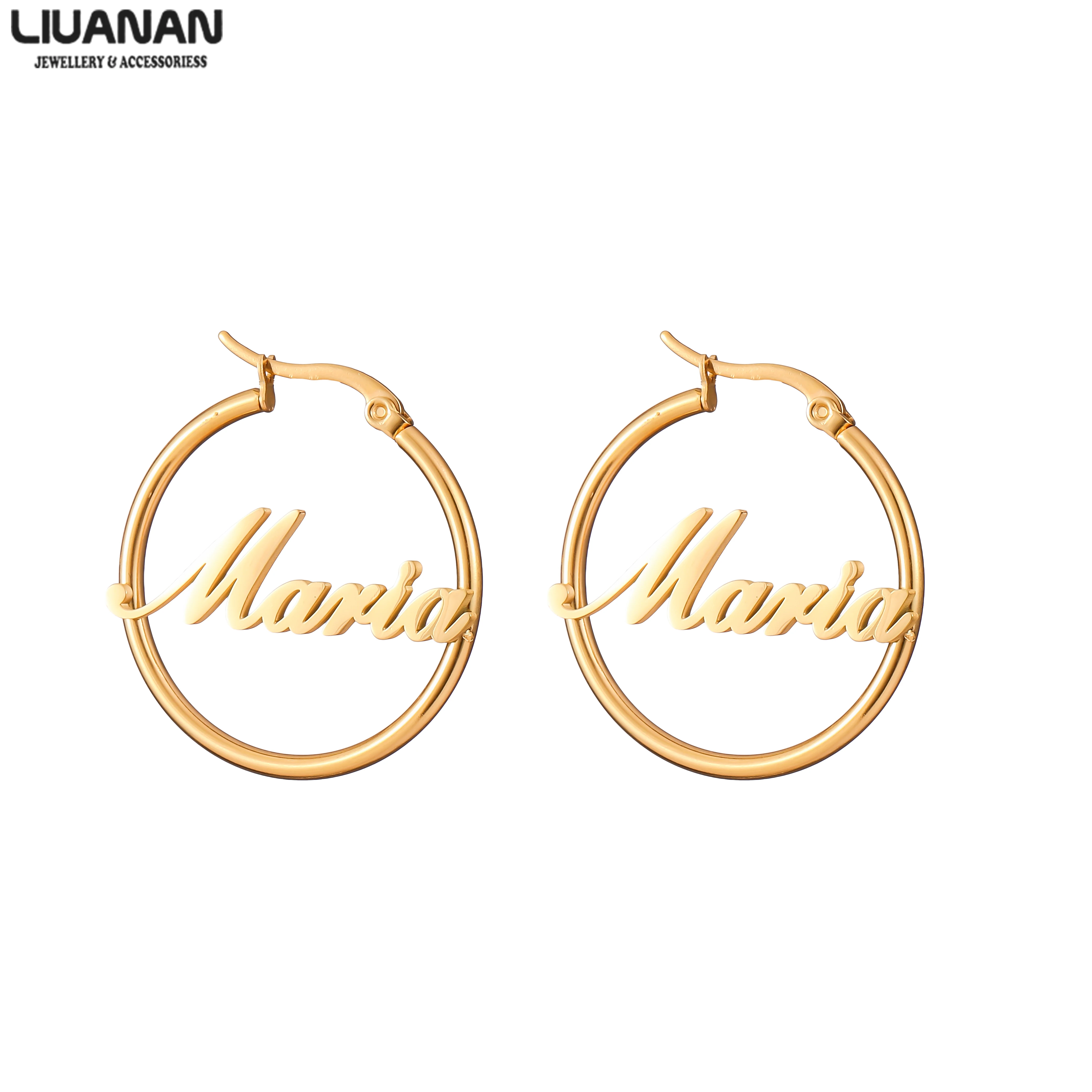 2021 Personalized Name Stainless Steel Letters For Women's Earrings Round Earrings Party High-End Accessories
2021 Personalized Name Stainless Steel Letters For Women's Earrings Round Earrings Party High-End Accessories