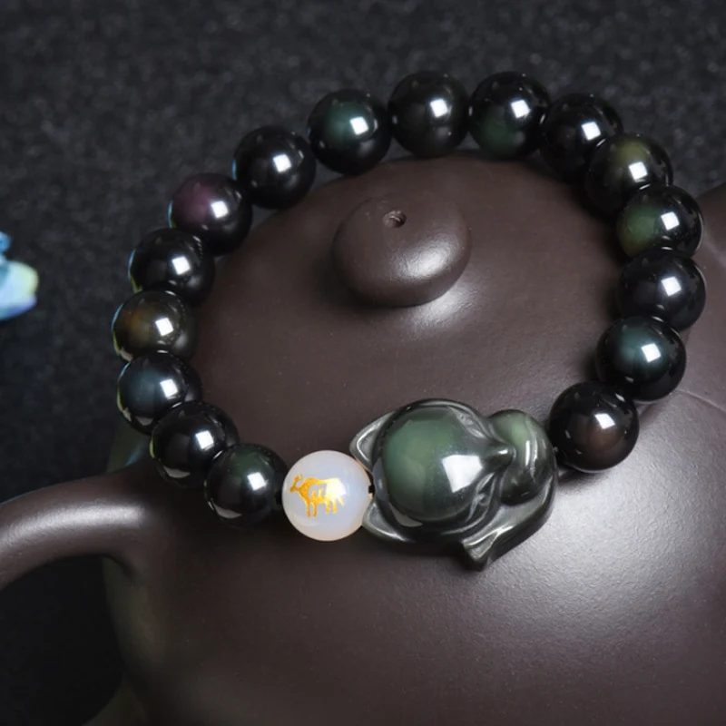 Natural Black Yaoshi Male And Female Fox Zodiac Bracelet Moves Money To Transfer lovers' Gold Yaoshi Buddha Pearl Bracel 
Natural Black Yaoshi Male And Female Fox Zodiac Bracelet Moves Money To Transfer lovers' Gold Yaoshi Buddha Pearl Bracel