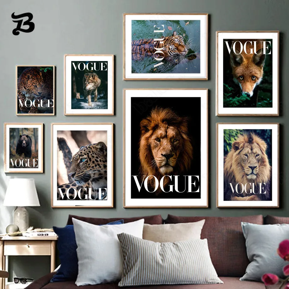 Canvas Painting Jungle Animals Vogue Art Fox Lion Tiger Cougar Bear Canvas Posters and Prints for Living Room Nordic Wall Decor
Canvas Painting Jungle Animals Vogue Art Fox Lion Tiger Cougar Bear Canvas Posters and Prints for Living Room Nordic Wall Decor