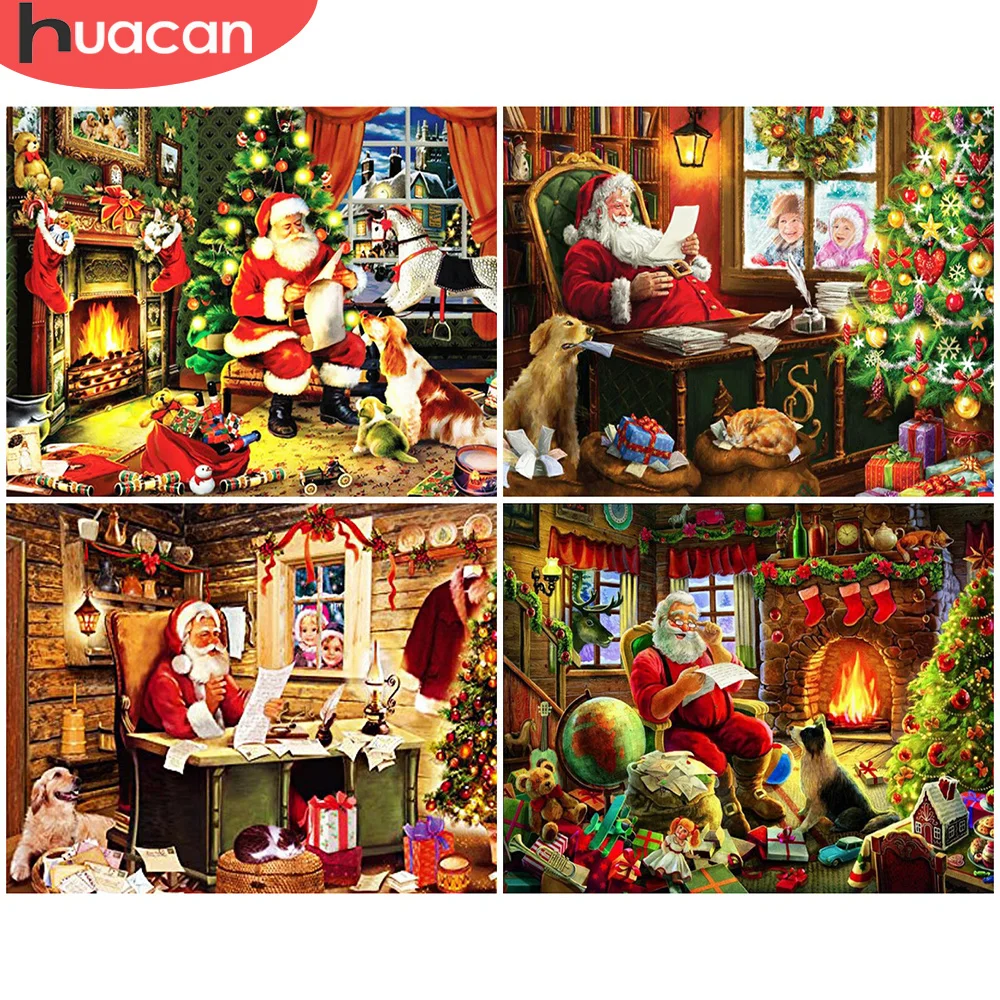 HUACAN Full Square Diamond Painting Santa Claus Picture Of Rhinestone 5D DIY Diamond Embroidery Cross Stitch Christmas Wall Art
HUACAN Full Square Diamond Painting Santa Claus Picture Of Rhinestone 5D DIY Diamond Embroidery Cross Stitch Christmas Wall Art