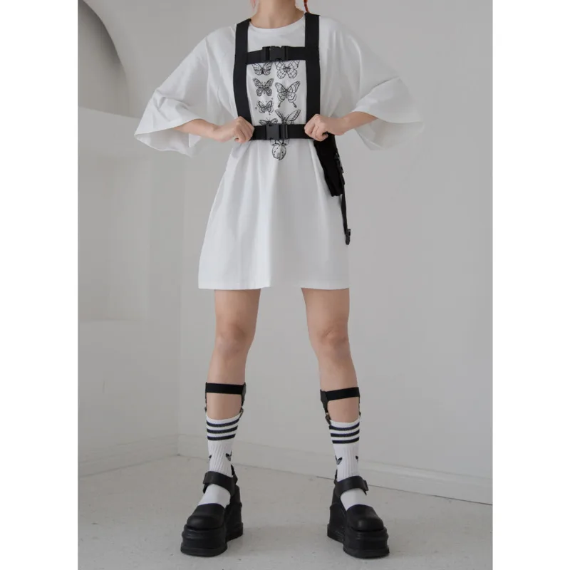 Street Style Butterfly Print Woman Long Cotton T-shirts Loose Round Neck Short Sleeve Harajuku Fashion T-shirt Dress
Street Style Butterfly Print Woman Long Cotton T-shirts Loose Round Neck Short Sleeve Harajuku Fashion T-shirt Dress