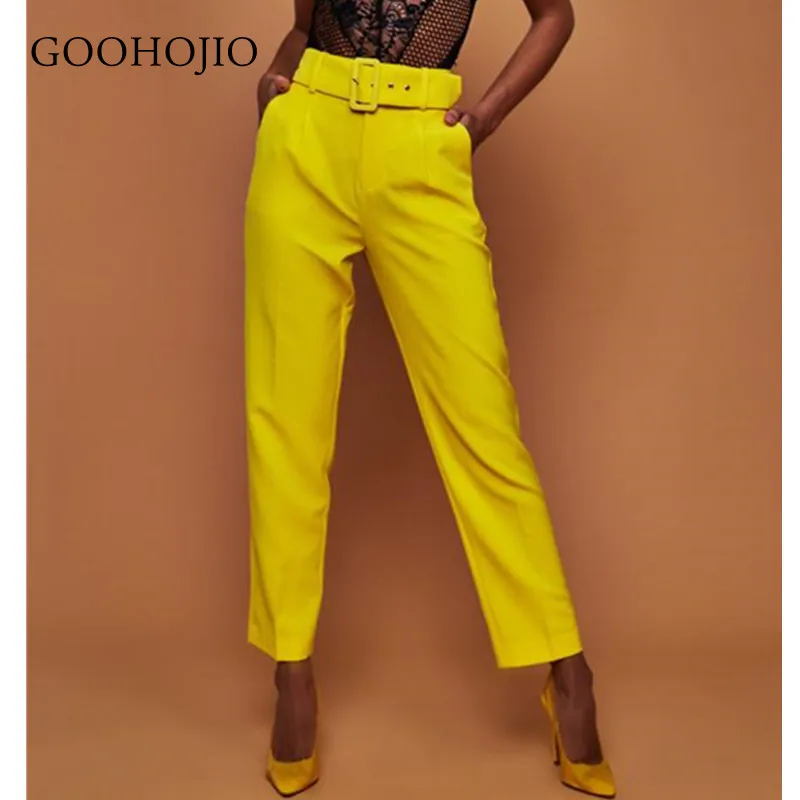 GOOHOJIO 2021 Spring Autumn High Waist Solid Color Pants Women Casual Straight Pants for Ladies All-match Women Cropped Trousers
GOOHOJIO 2021 Spring Autumn High Waist Solid Color Pants Women Casual Straight Pants for Ladies All-match Women Cropped Trousers