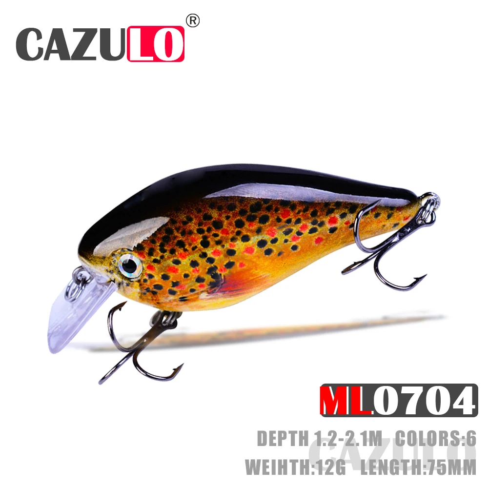 Fishing Accessories Lure Crankbait Isca Artificial Weight 12g 75mm Floating 1.2-2.1m Pesca Articulos Wobblers Pike Tackle Leurre
Fishing Accessories Lure Crankbait Isca Artificial Weight 12g 75mm Floating 1.2-2.1m Pesca Articulos Wobblers Pike Tackle Leurre