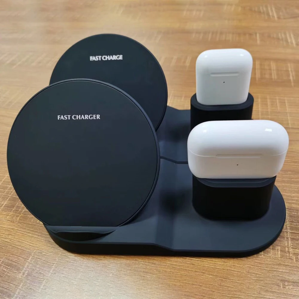3 in 1 fast wireless charger for Airpods for iPhone X 8 XS XR Samsung S10 S9 charging station dock for Apple Watch
3 in 1 fast wireless charger for Airpods for iPhone X 8 XS XR Samsung S10 S9 charging station dock for Apple Watch