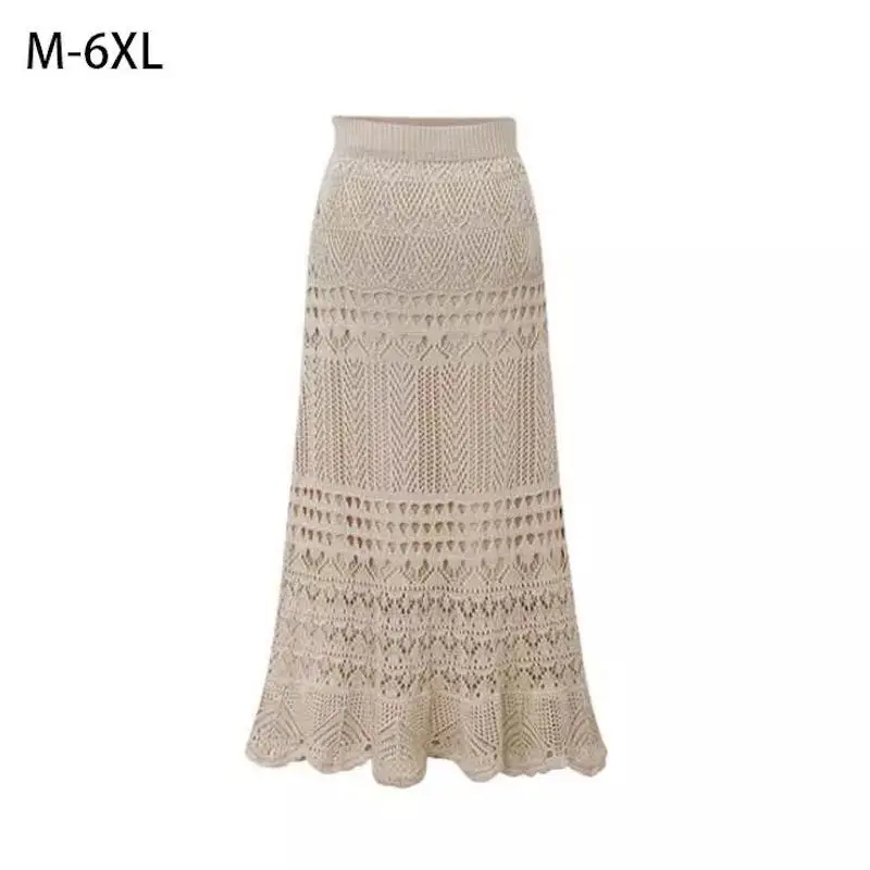 Women's half-length skirt spring and autumn models 200 kg high waist loose large size crochet hollow knit half-length bag hip mi
Women's half-length skirt spring and autumn models 200 kg high waist loose large size crochet hollow knit half-length bag hip mi