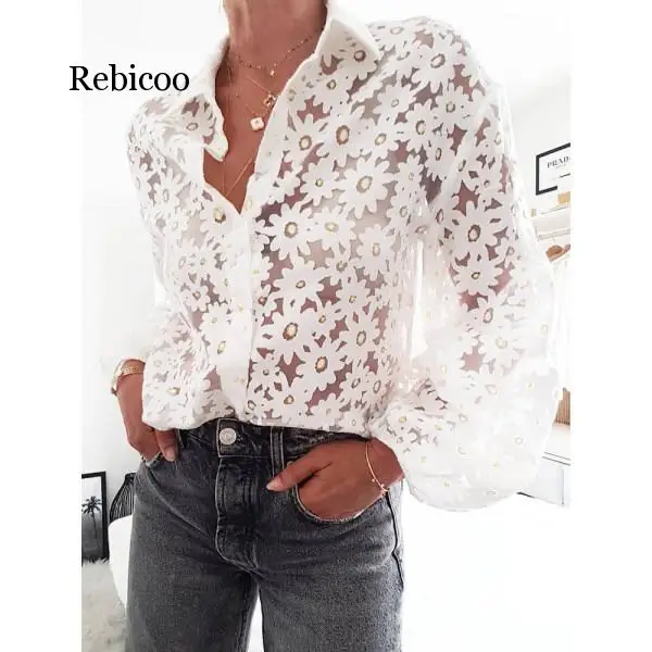 European New Ladies Printed Wild Shirt Female Slim Slim Stylish Shirt Classic White Comfortable Fabric
European New Ladies Printed Wild Shirt Female Slim Slim Stylish Shirt Classic White Comfortable Fabric