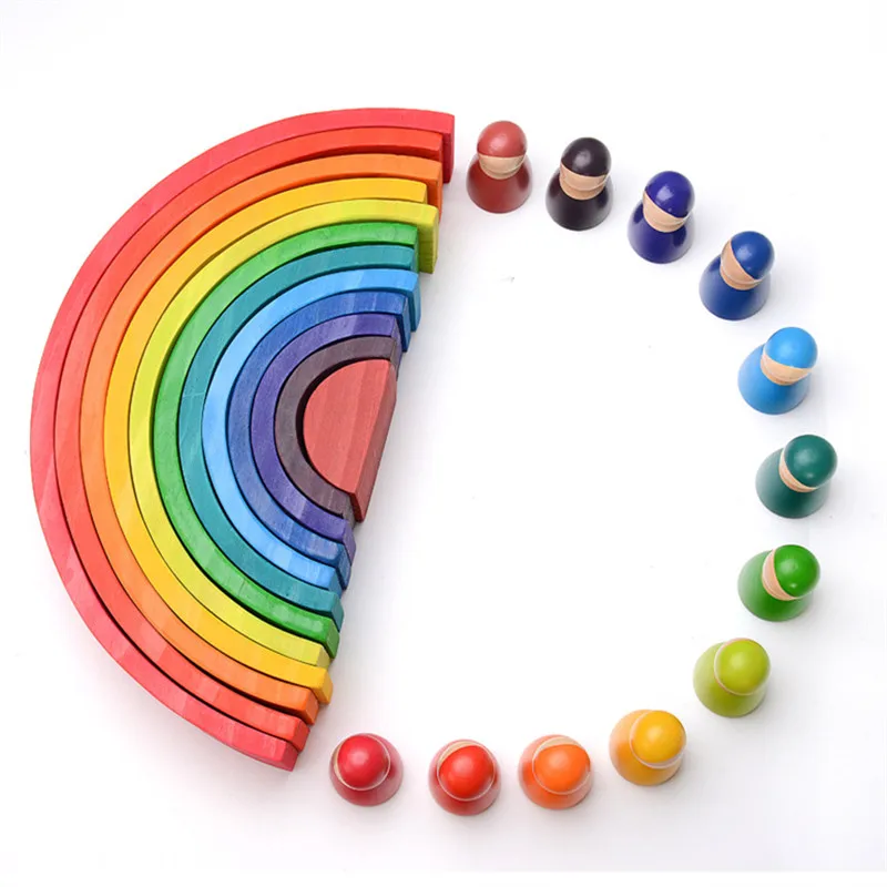 Children Solid Wood Rainbow Building Blocks 12-color Arched Kindergarten Educational Early Education Stacking 3-10 years Old Toy
Children Solid Wood Rainbow Building Blocks 12-color Arched Kindergarten Educational Early Education Stacking 3-10 years Old Toy