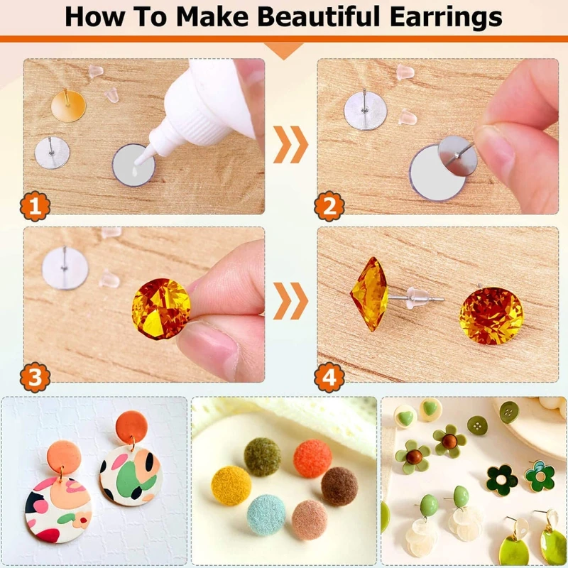 Golden and Silver Earring Posts and BacksJewelry Making kit Butterfly Earring Backs Bullet Earring Backs Rubber X7YA 
Golden and Silver Earring Posts and BacksJewelry Making kit Butterfly Earring Backs Bullet Earring Backs Rubber X7YA
