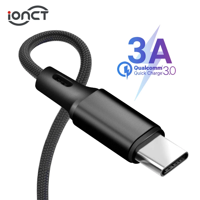 Кабель iONCT 3A для быстрой зарядки USB Type-C кабель C передачи данных usb-c зарядное