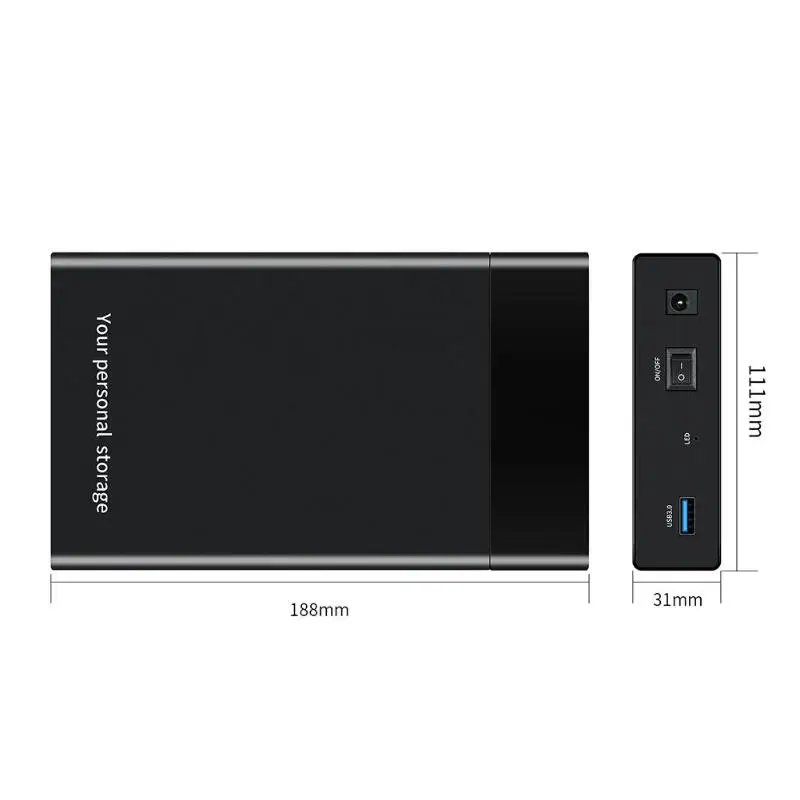 Внешний жесткий диск с USB 3 0 на SATAIII 2 5 дюйма 6 Гбит/с HD чехол для SSD HDD "3 5"