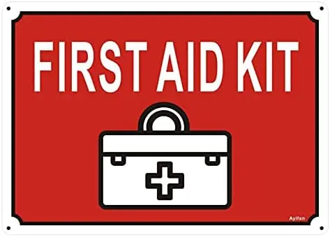 2 Pack First Aid Kit Sign, Durable Aluminum Metal Warning Safety Signs, Resistant for The Workplace Indoor/Outdoor
2 Pack First Aid Kit Sign, Durable Aluminum Metal Warning Safety Signs, Resistant for The Workplace Indoor/Outdoor