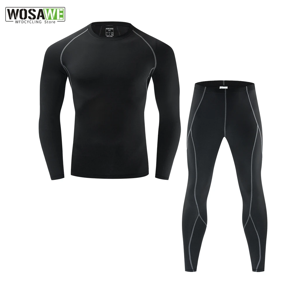 WOSAWE Cycling Base Layers Jerseys Set Winter Warm Long Sleeves Leggings Underwear Compression Elastic Slim Jogging Bike Clothes
WOSAWE Cycling Base Layers Jerseys Set Winter Warm Long Sleeves Leggings Underwear Compression Elastic Slim Jogging Bike Clothes