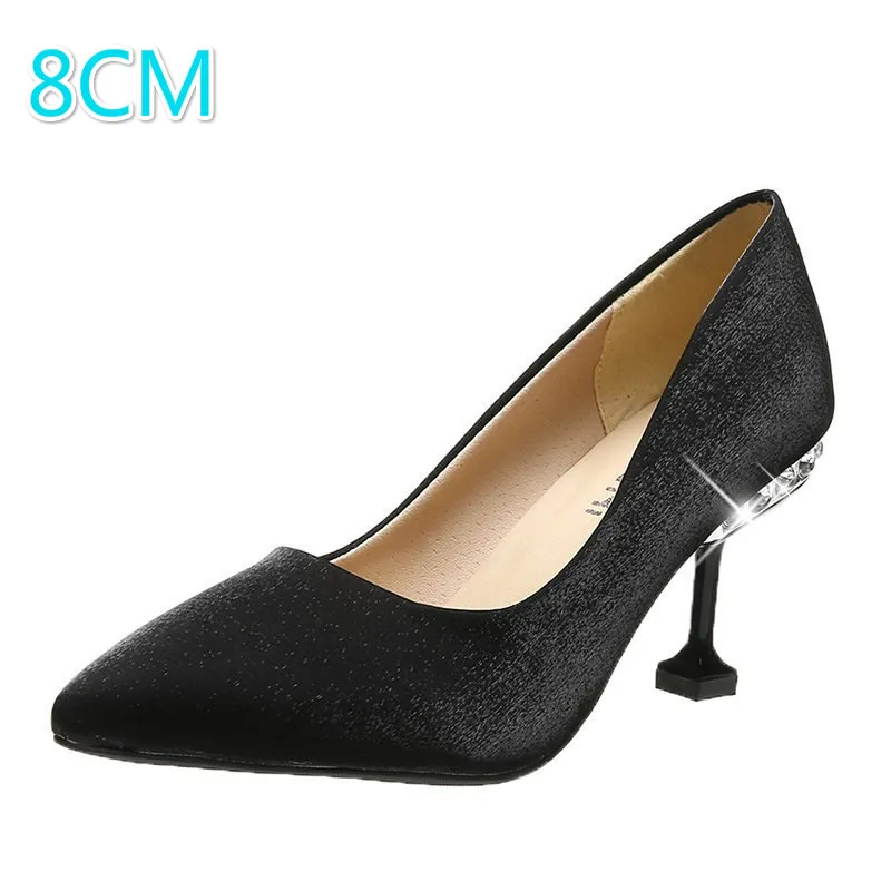 2021 New Women High Heels Office Pumps Crystal Stiletto Party Wedding Shoes Fashion Pointed Toe Shallow Ladies Nightclub Shoes 
2021 New Women High Heels Office Pumps Crystal Stiletto Party Wedding Shoes Fashion Pointed Toe Shallow Ladies Nightclub Shoes
