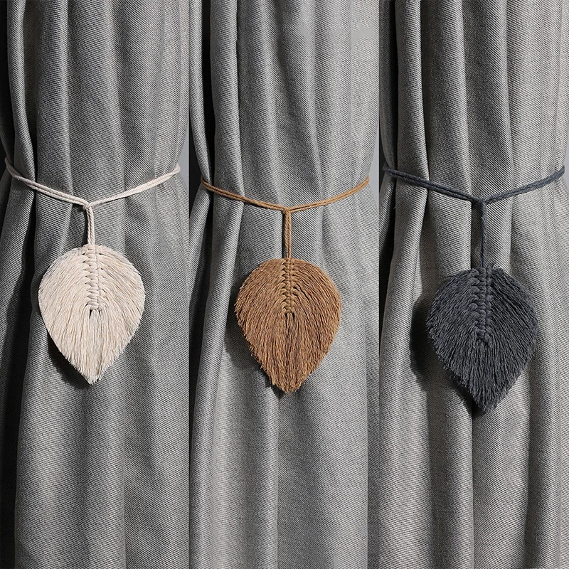 Fringed Curtain Tie Creative Leaf-shaped Curtain Lanyard Solid Color Household Products Woven Garden Lanyard Curtain Buckle
Fringed Curtain Tie Creative Leaf-shaped Curtain Lanyard Solid Color Household Products Woven Garden Lanyard Curtain Buckle