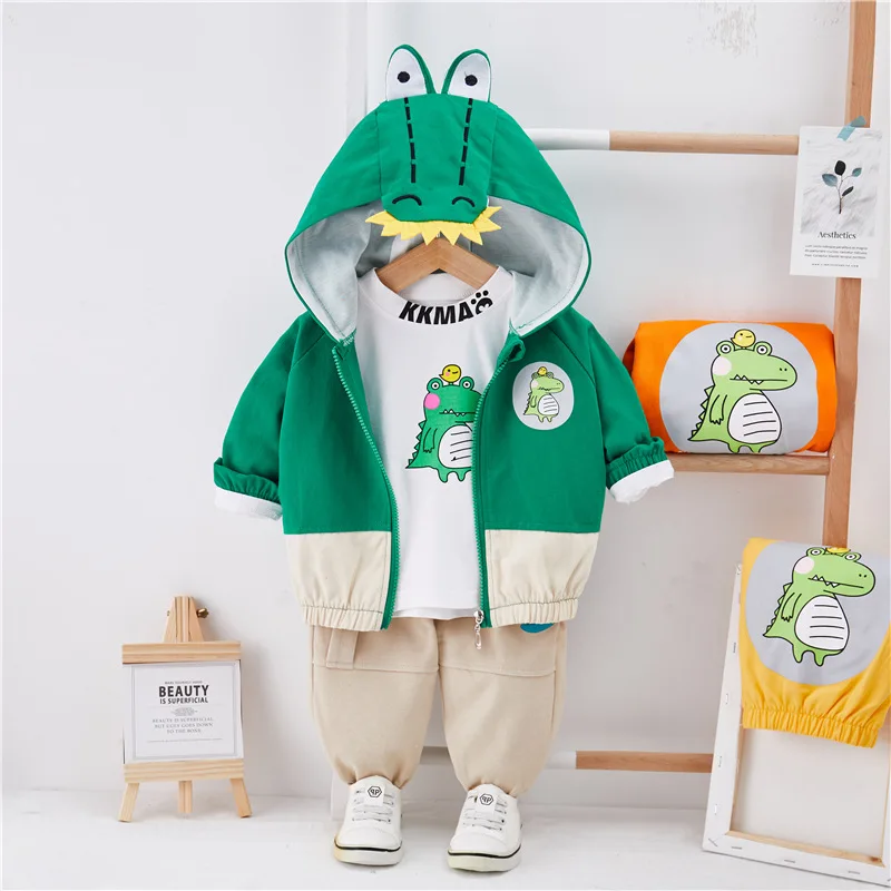 Spring Autumn Children Suit Toddler Baby Boy Hooded Zipper Top Pants Three-Piece Fashion Baby Girl Suit Kid Cute Clothes 0-5 Yrs
Spring Autumn Children Suit Toddler Baby Boy Hooded Zipper Top Pants Three-Piece Fashion Baby Girl Suit Kid Cute Clothes 0-5 Yrs