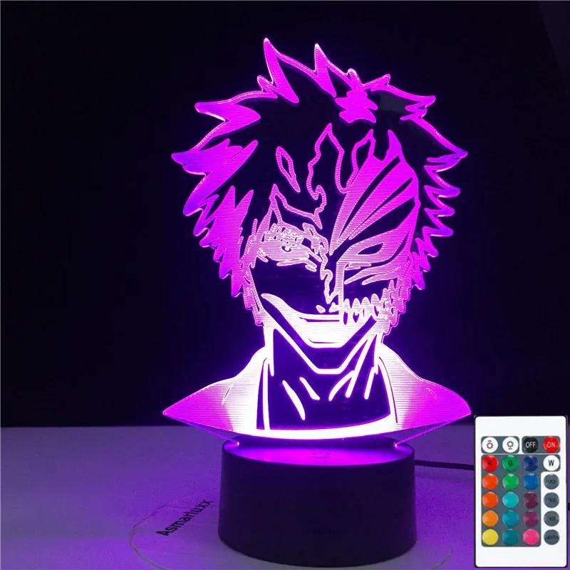 3D4844 Bleach Mask Face LED Night Light Lamp for Kids Bedroom Decoration Nightlight Gift for Children Study Room Decor Light 3D
3D4844 Bleach Mask Face LED Night Light Lamp for Kids Bedroom Decoration Nightlight Gift for Children Study Room Decor Light 3D