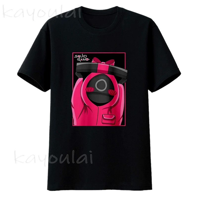 2021 Hot Sale Squid Game t-Shirt Men Women Fashion O-neck Short Sleeve T Shirt Boys Girls Black Unisex Cool Tops
2021 Hot Sale Squid Game t-Shirt Men Women Fashion O-neck Short Sleeve T Shirt Boys Girls Black Unisex Cool Tops