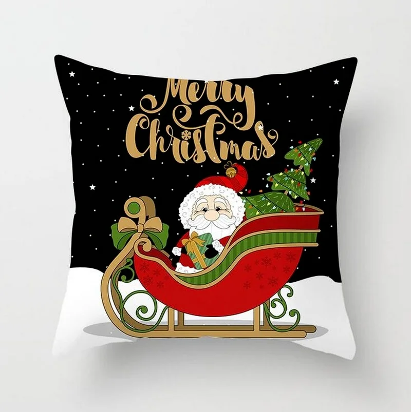 Polyester Black Decor Throw Pillow Case Single-sided Printing Cartoon Christmas Gift Snowman Santa Claus Deer Cushion Cover
Polyester Black Decor Throw Pillow Case Single-sided Printing Cartoon Christmas Gift Snowman Santa Claus Deer Cushion Cover