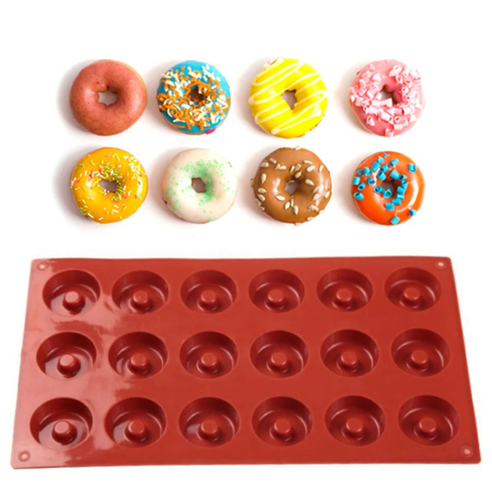 18 Holes Silicone Donuts Cake Tray Baking Pan Release Non-Stick Pastry Cookie Chocolate Muffin Mold DIY Dessert Decoration Tools
18 Holes Silicone Donuts Cake Tray Baking Pan Release Non-Stick Pastry Cookie Chocolate Muffin Mold DIY Dessert Decoration Tools