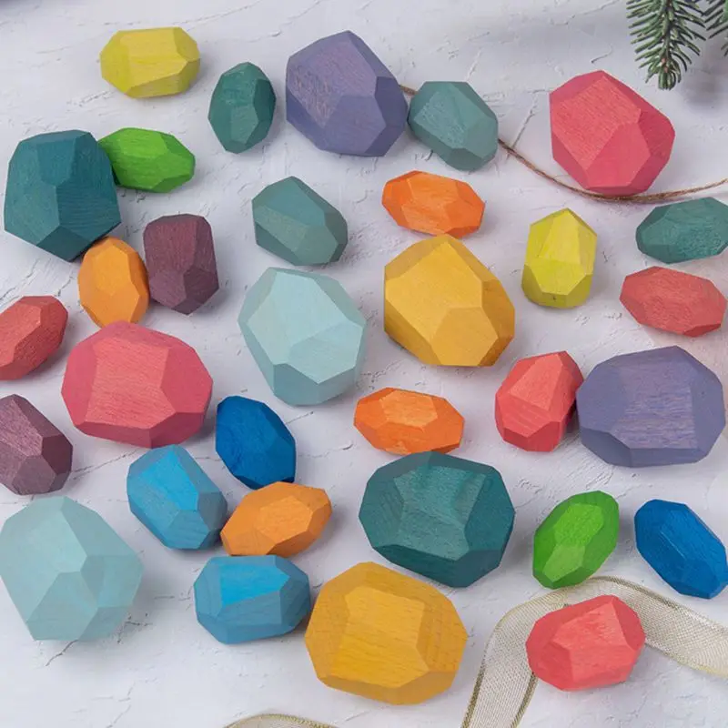 11 Pcs Wooden Colored Stone Building Blocks Balancing Stones Blocks Stacking Rock Blocks for Kids Educational Toys 
11 Pcs Wooden Colored Stone Building Blocks Balancing Stones Blocks Stacking Rock Blocks for Kids Educational Toys