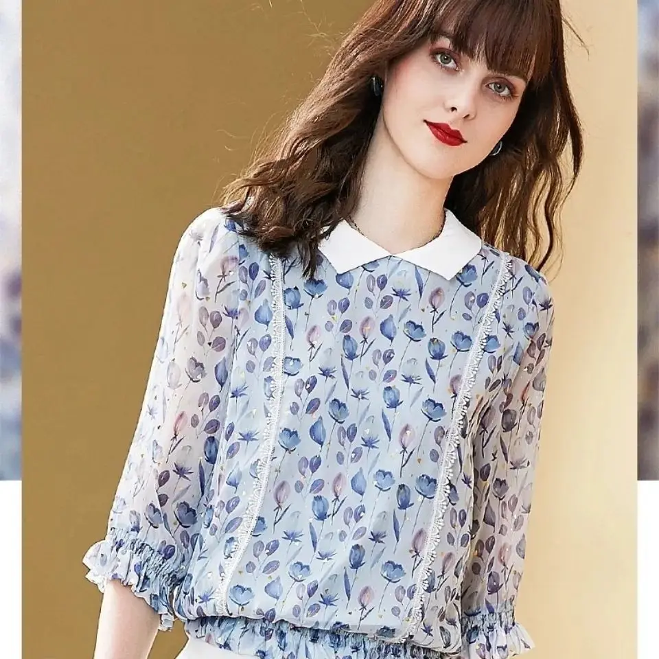 Floral Chiffon Summer Women Blouses French Style All-Match Doll Collar Casual Shirts Print Splice Tops Blusas Fashion MM0529
Floral Chiffon Summer Women Blouses French Style All-Match Doll Collar Casual Shirts Print Splice Tops Blusas Fashion MM0529