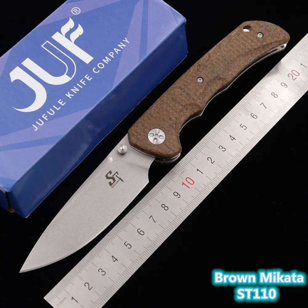 

Sitivien Design Real D2 ST-110 Ball Bearing AxisL Micarta Hunt Kitchen Survival Outdoor EDC Tool Utility Folding Camping Knife