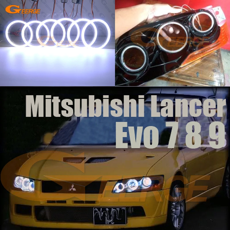Для Mitsubishi Lancer Evo 7 8 9 2002 2007 отличный ультра яркий COB led Ангельские Глазки halo кольца