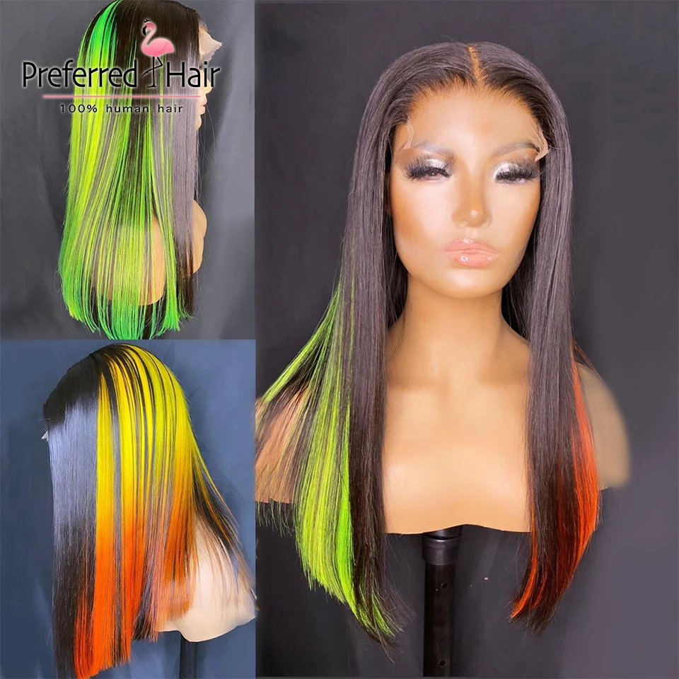 Preferred Blue Yellow Straight Wig with Baby Hair PrePlucked Ombre Lace Front Wig Brazilian Remy Transparent Lace Wigs for Women
Preferred Blue Yellow Straight Wig with Baby Hair PrePlucked Ombre Lace Front Wig Brazilian Remy Transparent Lace Wigs for Women