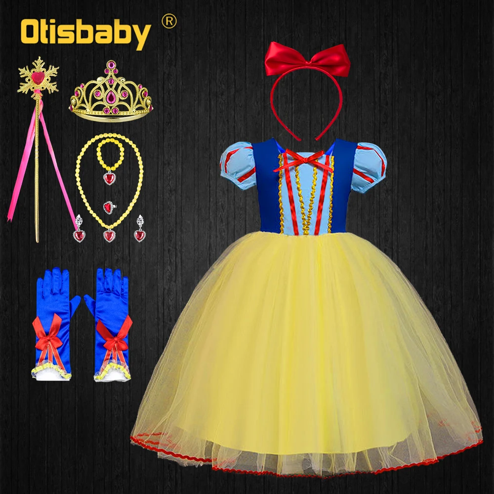 Birthday Party Girls Snow White Dress Toddler Puff Sleeve Tulle Tutu Dress Halloween Princess Costume Fancy Fairy Wig Children
Birthday Party Girls Snow White Dress Toddler Puff Sleeve Tulle Tutu Dress Halloween Princess Costume Fancy Fairy Wig Children
