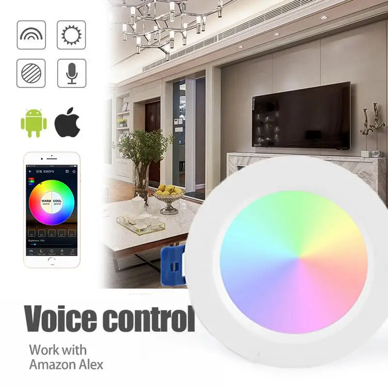 Smart LED Downlight Dimmable Spot 10W/12W Recessed Ceiling Round Light RGB Color Changing Ceiling Lamp Track Light Spot Lighting
Smart LED Downlight Dimmable Spot 10W/12W Recessed Ceiling Round Light RGB Color Changing Ceiling Lamp Track Light Spot Lighting