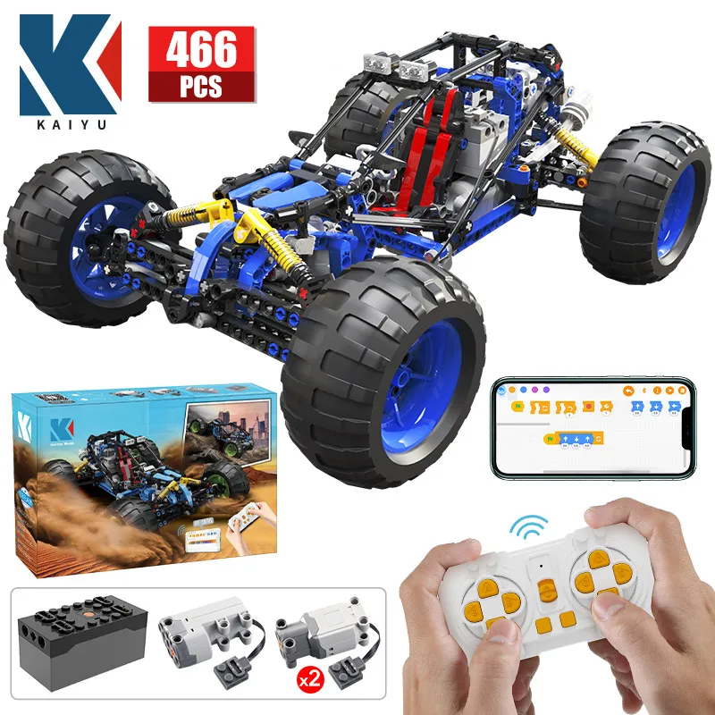 KAIYU high-tech RC off-Road Racing car Buggy MOC Building Blocks APP Programming Remote Control Vehicle Truck Bricks Toy Gifts
KAIYU high-tech RC off-Road Racing car Buggy MOC Building Blocks APP Programming Remote Control Vehicle Truck Bricks Toy Gifts