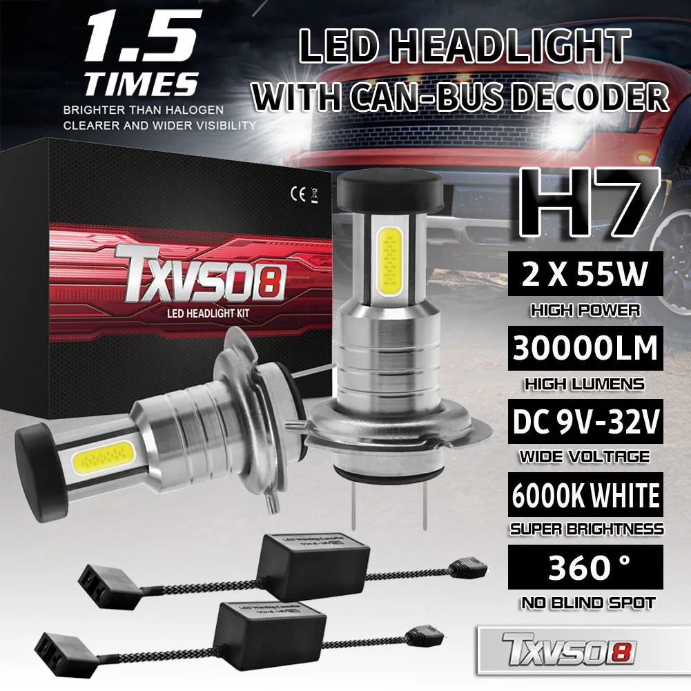 LED Car Headlight Conversion Globes Canbus Bulbs Beam 6000K Kit Can-bus Decoder Error Free Anti Flicker Wiring Harness Adapter
LED Car Headlight Conversion Globes Canbus Bulbs Beam 6000K Kit Can-bus Decoder Error Free Anti Flicker Wiring Harness Adapter