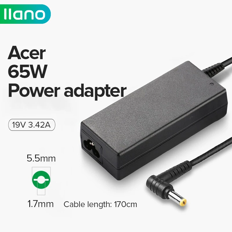 LLANO 65W Laptop AC Adapter Charger 19V 3.42A 5.5x1.7mm For Acer Aspire 5315 5630 5735 5920 5535 5738 6920 7520 Notebook Power
LLANO 65W Laptop AC Adapter Charger 19V 3.42A 5.5x1.7mm For Acer Aspire 5315 5630 5735 5920 5535 5738 6920 7520 Notebook Power