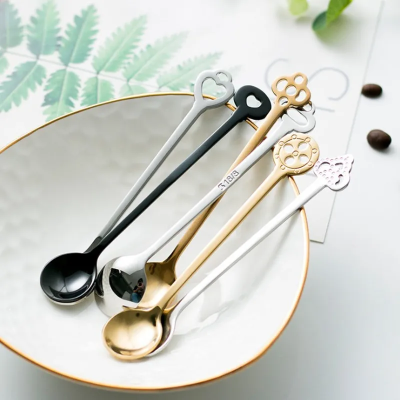 Modern Creative Tea Spoon Stainless Steel Gold Kitchen Mini Spoon Drink Mixing Coffee Cuillere A Cafe Coffee Accessories EI50CC
Modern Creative Tea Spoon Stainless Steel Gold Kitchen Mini Spoon Drink Mixing Coffee Cuillere A Cafe Coffee Accessories EI50CC