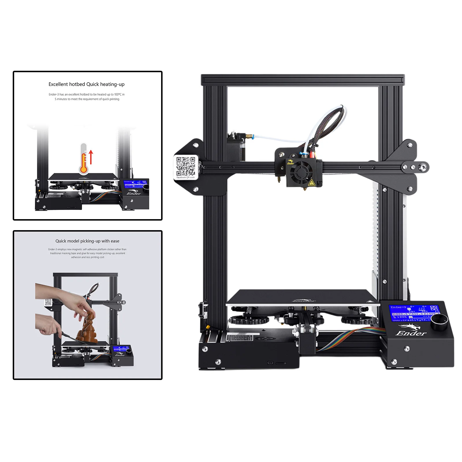 3D Printer with Resume Printing 220x220x250mm for Ender 3 US Plug, Adopt V-Shape Design
3D Printer with Resume Printing 220x220x250mm for Ender 3 US Plug, Adopt V-Shape Design