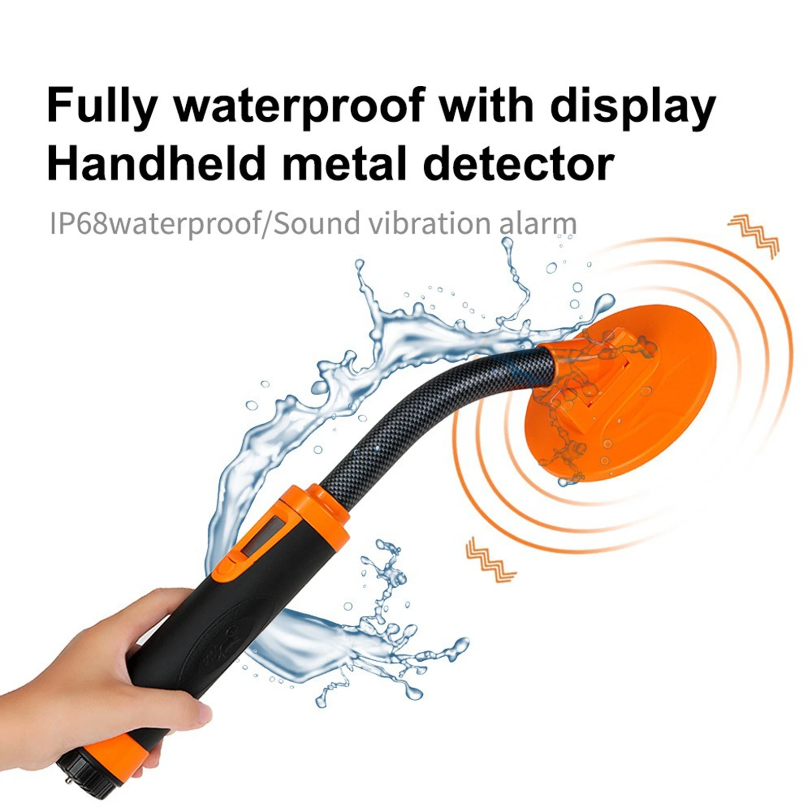 Metal Detector Waterproof Handheld Pulse Induction Metal Finder with Vibration Sound Alarm and LCD Detection Signal Indication
Metal Detector Waterproof Handheld Pulse Induction Metal Finder with Vibration Sound Alarm and LCD Detection Signal Indication
