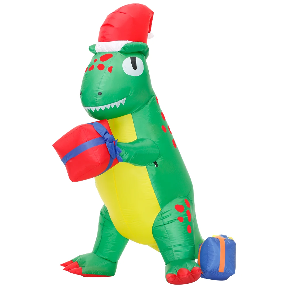 Christmas Inflatable Toys T-Rex Dinosaur 7 ft Tall LED Tyrannosaurus Rex with Gift Christmas Inflatable Outdoor Yard Decoration
Christmas Inflatable Toys T-Rex Dinosaur 7 ft Tall LED Tyrannosaurus Rex with Gift Christmas Inflatable Outdoor Yard Decoration