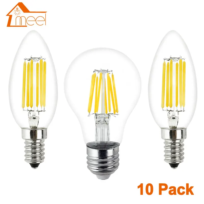 Светодиодная лампа накаливания 220 В, E27, E14, 2/4/6/8 Вт, 10 шт.
Светодиодная лампа накаливания 220 В, E27, E14, 2/4/6/8 Вт, 10 шт.