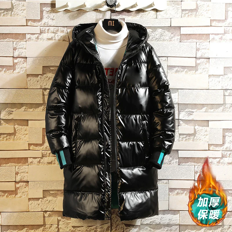 Winter Men Jacket Thick Warm Parka Jackets Silver Bright color long men's Hooded Cotton Jacket bigger size Casual Parkas coat 
Winter Men Jacket Thick Warm Parka Jackets Silver Bright color long men's Hooded Cotton Jacket bigger size Casual Parkas coat