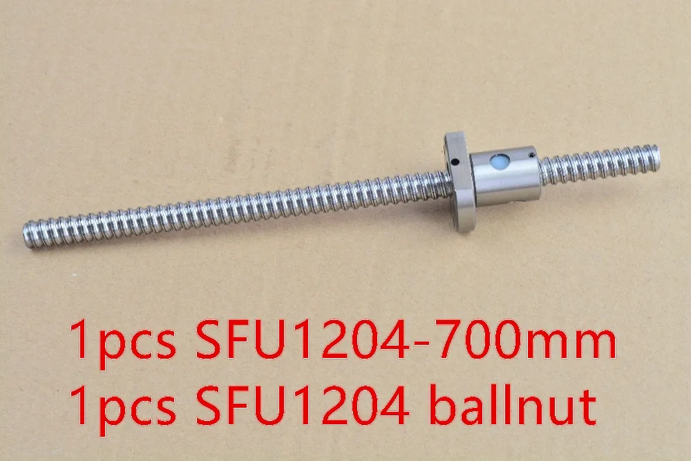 diameter 12mm ball screw RM1204 length 700mm and SFU1204 nut CNC engraving machine 1pcs 
diameter 12mm ball screw RM1204 length 700mm and SFU1204 nut CNC engraving machine 1pcs