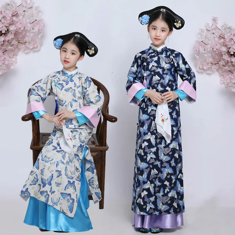 Children Chinese Traditional Princess Costume Qing Dynasty Ancient Folk Hanfu Robe Flag Suit Girls Court Dress for Cosplay Stage
Children Chinese Traditional Princess Costume Qing Dynasty Ancient Folk Hanfu Robe Flag Suit Girls Court Dress for Cosplay Stage