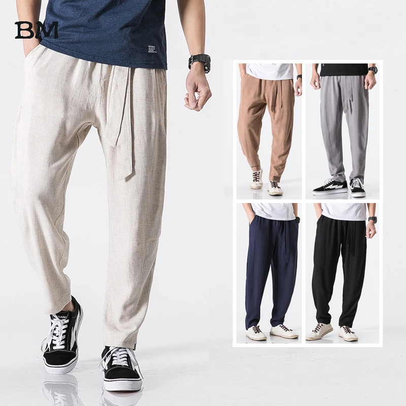 2019 Size Plus 5XL Cotton Linen Harem Pants Men Summer Belt Jogger Pants Male Trousers Chinese Traditional Clothes
2019 Size Plus 5XL Cotton Linen Harem Pants Men Summer Belt Jogger Pants Male Trousers Chinese Traditional Clothes