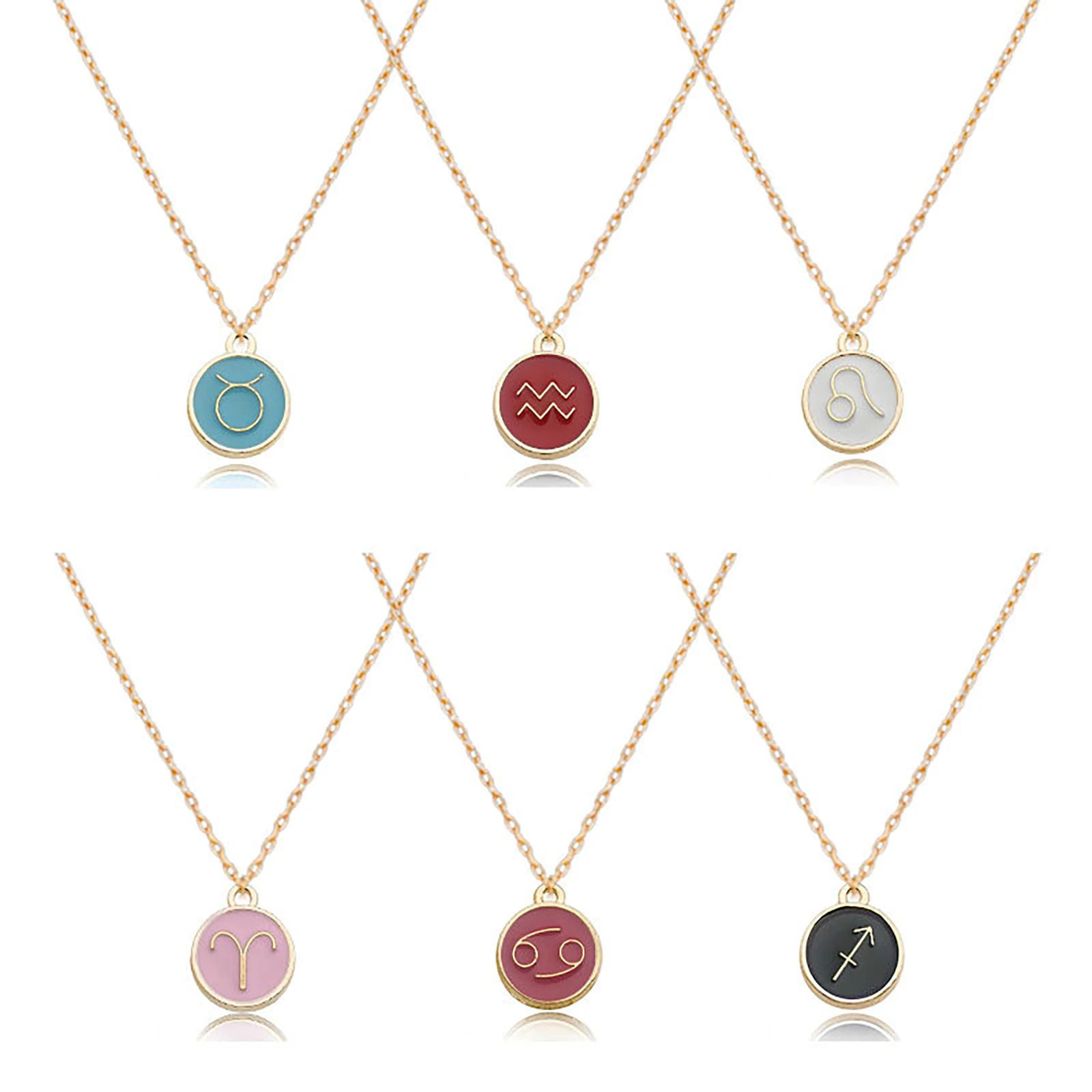 1 Set Zinc Alloy Charms Round Constellation Enamel Black White Red Pink Blue 12 Constellations Pendents For Jewelry Making DIY
1 Set Zinc Alloy Charms Round Constellation Enamel Black White Red Pink Blue 12 Constellations Pendents For Jewelry Making DIY