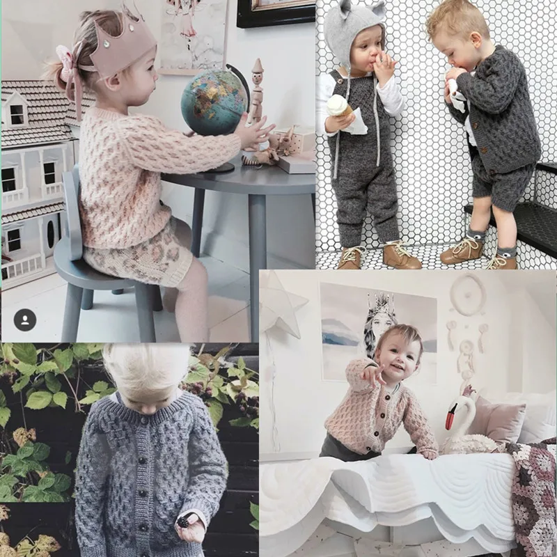 Фото Осень зима 2019 вязаный свитер для маленьких мальчиков и девочек с - купить