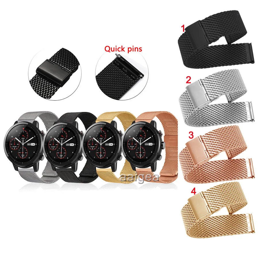 Milanese Stainless Steel Band Strap For Huami Amazfit Stratos 2 2S 3 Watchbands 20mm 22mm
Milanese Stainless Steel Band Strap For Huami Amazfit Stratos 2 2S 3 Watchbands 20mm 22mm