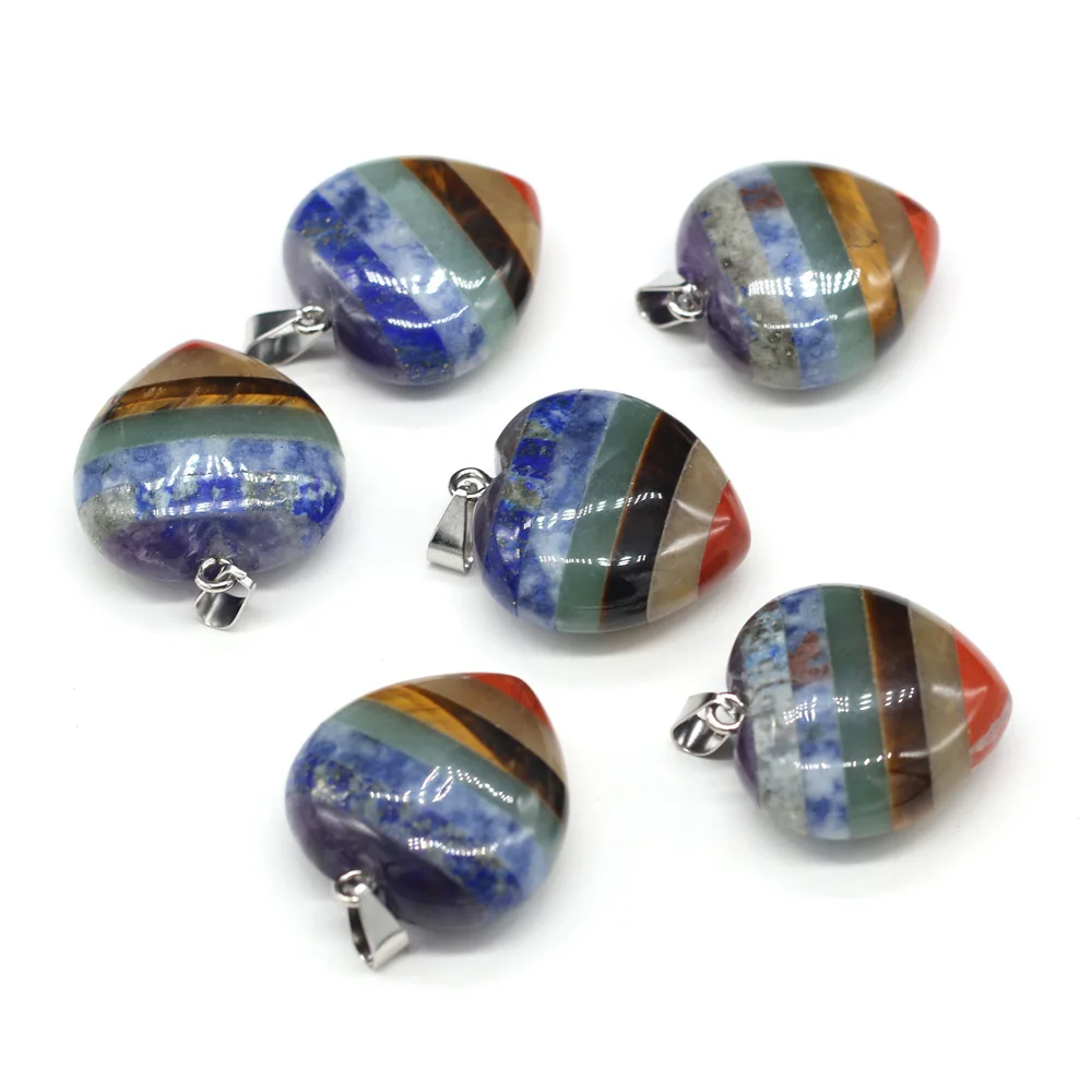 Natural Stone Pendants Heart 7 Chakra Reiki Healing Crystal Agates Amethysts Stone Charms for Jewelry Making Necklace Meditation
Natural Stone Pendants Heart 7 Chakra Reiki Healing Crystal Agates Amethysts Stone Charms for Jewelry Making Necklace Meditation