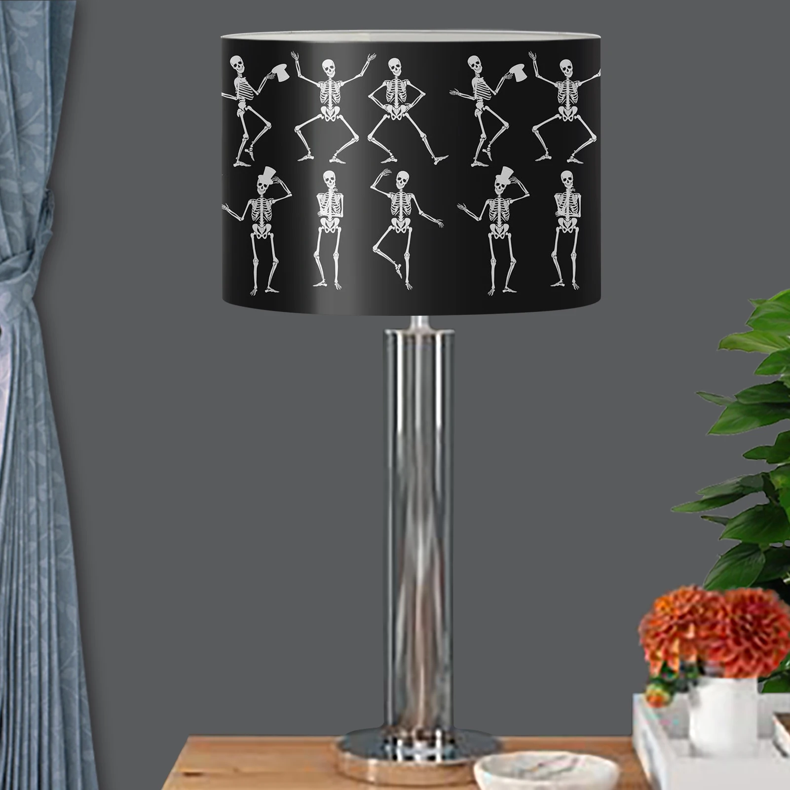 Black Halloween Skeleton Lamp Shade Designer Lampshade Table Ceiling Light Cover Creative Bar Restaurant Bedroom Home Decor
Black Halloween Skeleton Lamp Shade Designer Lampshade Table Ceiling Light Cover Creative Bar Restaurant Bedroom Home Decor